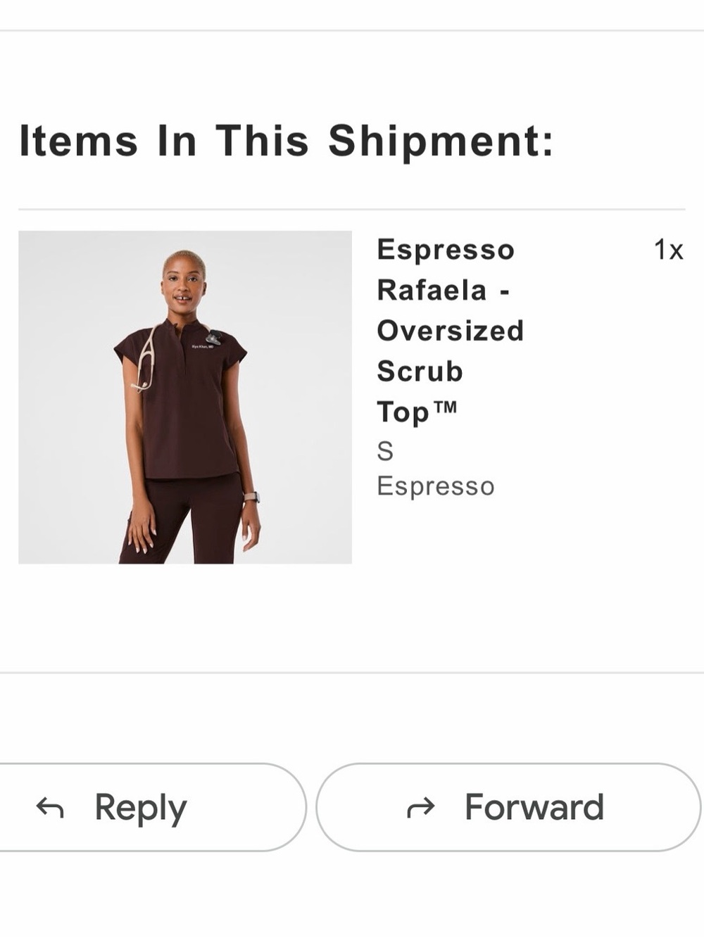 Figs Rafaela Oversized Short Sleeve Top in Espresso
